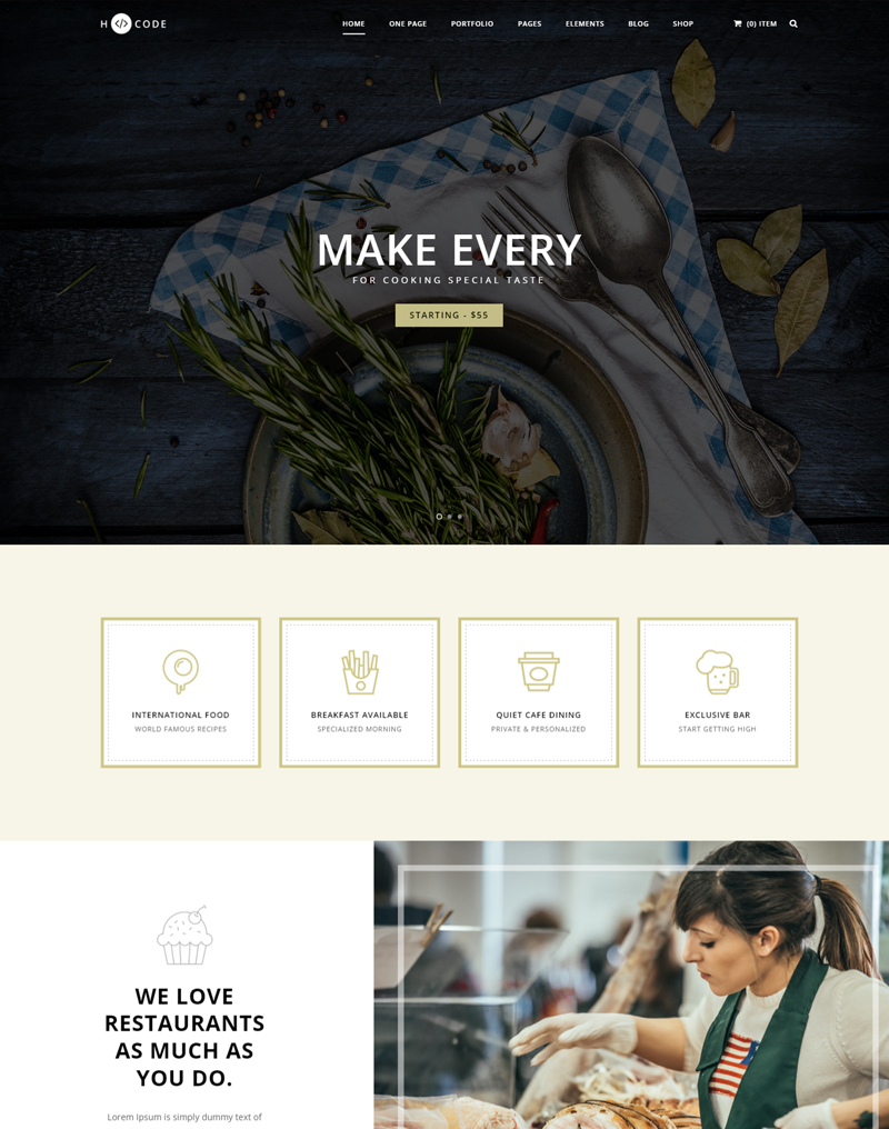 Giao diện nhà hàng khách sạn 1