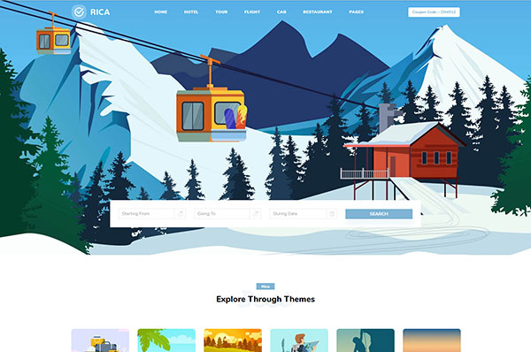 Mẫu giao diện Website Du Lịch 11