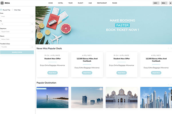 Mẫu giao diện Website Du Lịch 12
