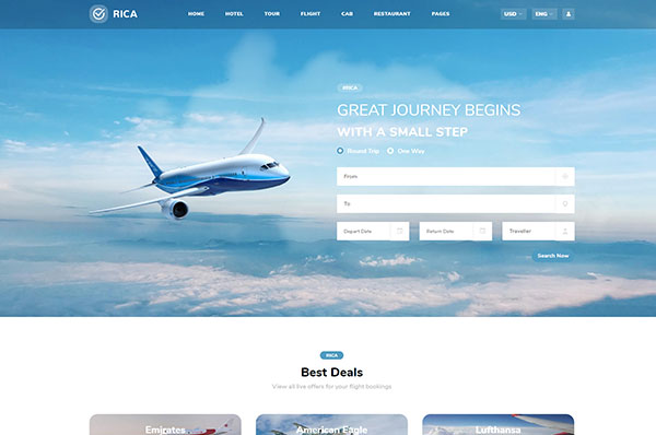 Mẫu giao diện Website Du Lịch 13