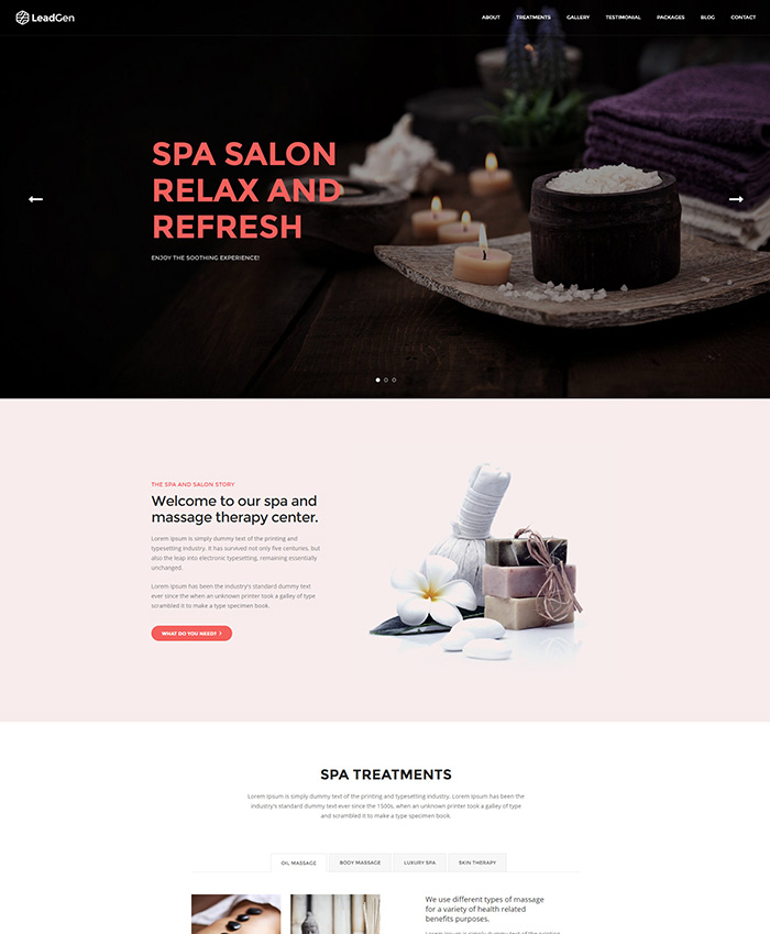 Mẫu Giao Diện Thiết Kế Website Spa, Thẩm Mỹ Viện 10