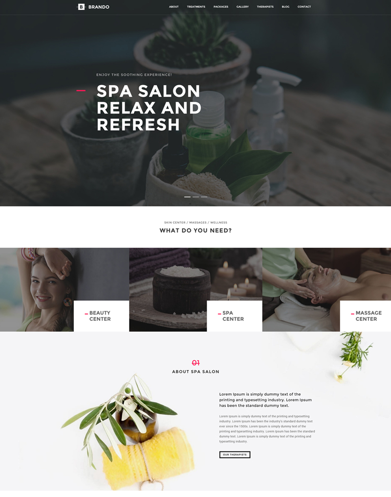 Mẫu Giao Diện Thiết Kế Website Spa, Thẩm Mỹ Viện 12