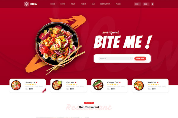 Mẫu giao diện Website Du Lịch 3 