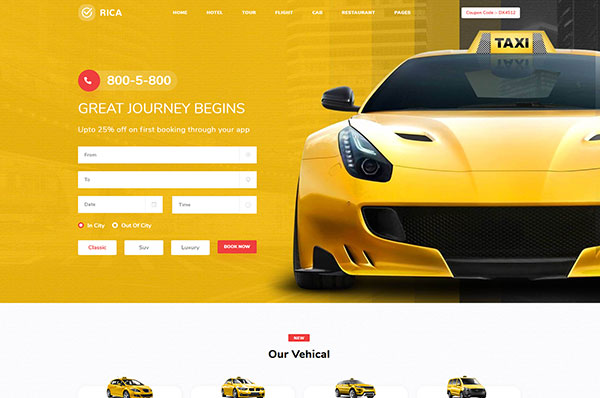 Mẫu giao diện Website Du Lịch 6