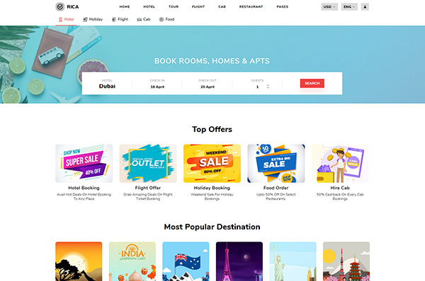 Mẫu giao diện Website Du Lịch 9