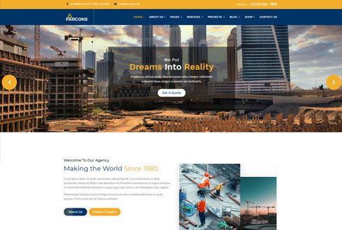 Mẫu giao diện xây dựng 2