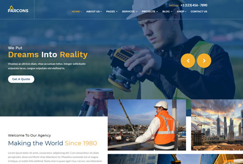 Mẫu giao diện xây dựng 3