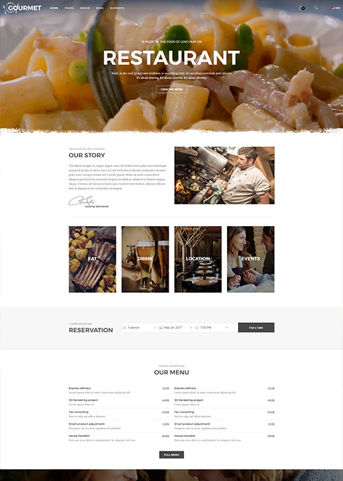 Giao diện nhà hàng khách sạn 4