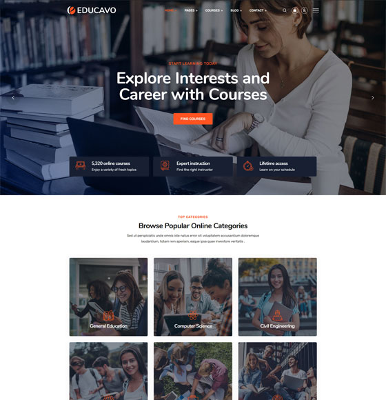 Mẫu giao diện giáo dục 1