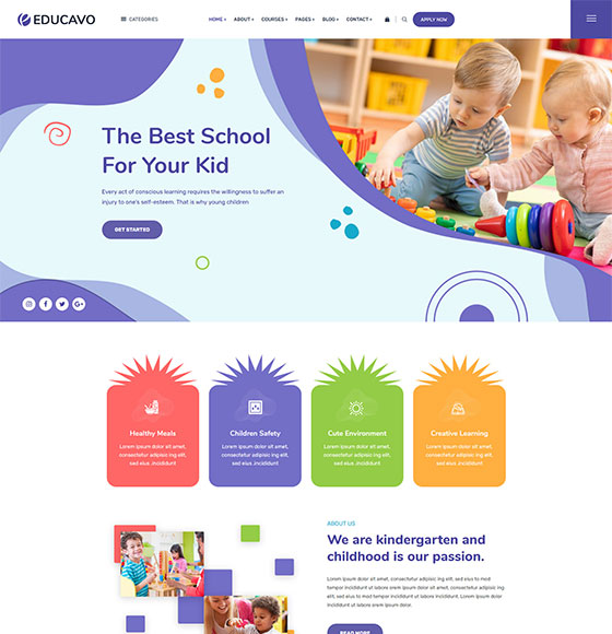 Mẫu giao diện giáo dục 11