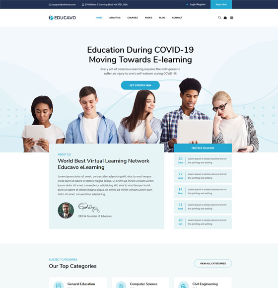 Mẫu giao diện giáo dục 2