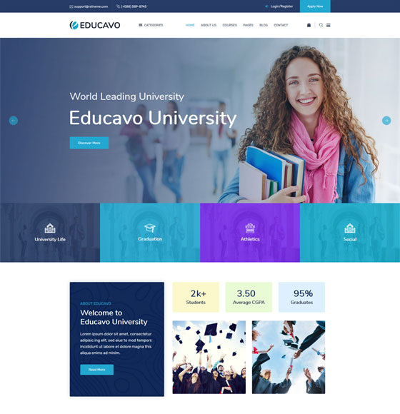 Mẫu giao diện giáo dục 3