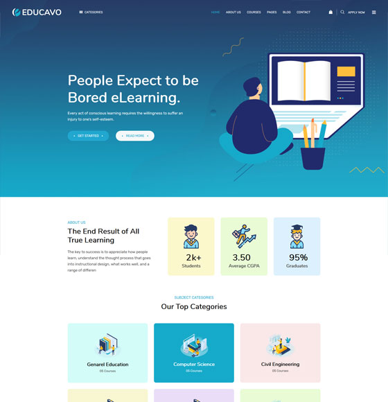 Mẫu giao diện giáo dục 4