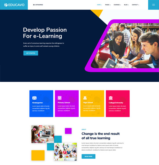 Mẫu giao diện giáo dục 8