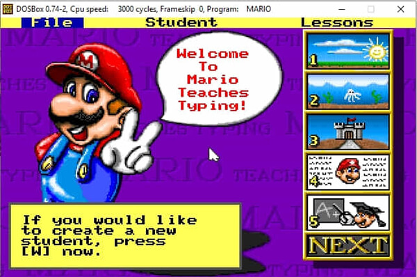 Mario – Phần mềm luyện gõ 10 ngón vừa chơi game cực hay