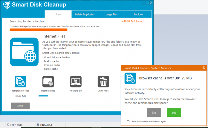 Download Smart Disk Cleanup Dọn dẹp máy tính, giải phóng bộ nhớ
