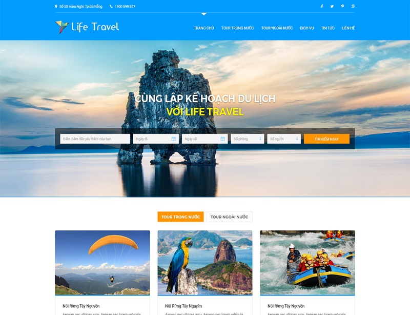 ĐƠN VỊ thiết kế web du lịch CHUYÊN NGHIỆP tại TPHCM